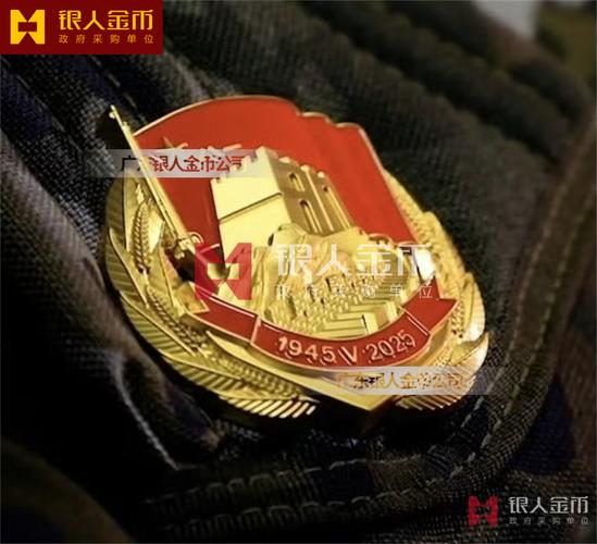 受阅部队军人佩戴徽章胸章勋章纪念徽章